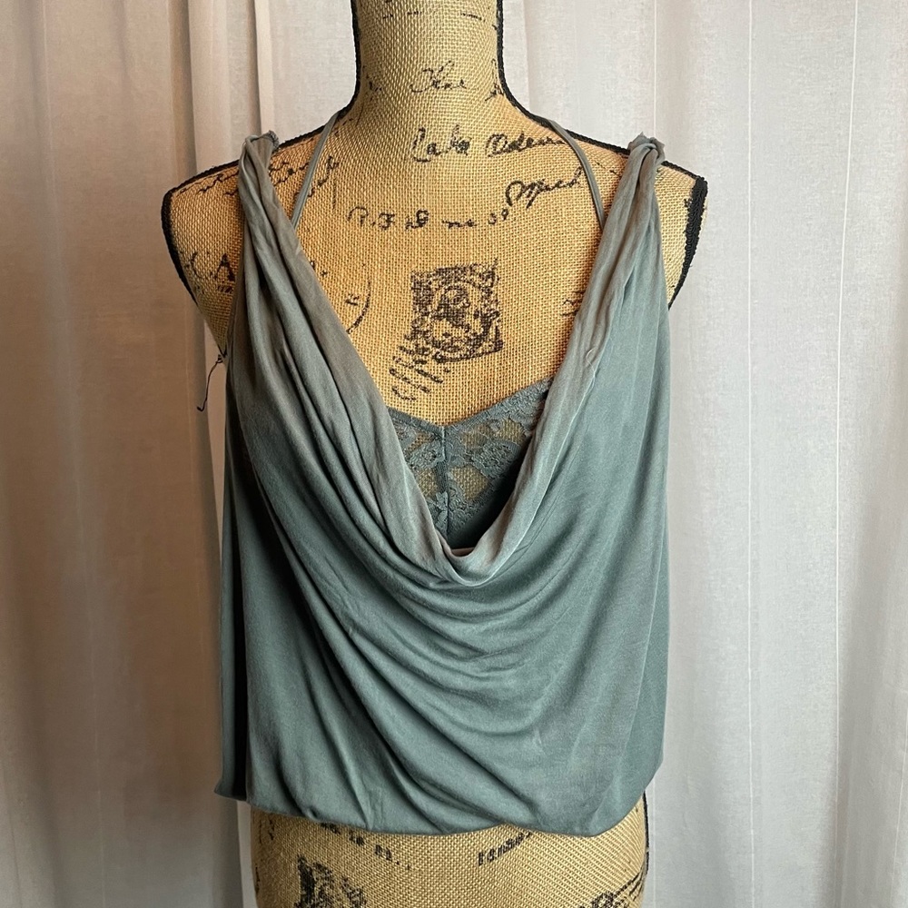 Free People Layered Lace Blouson Tank - Picture 1 of 7